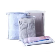 Zipper Top Clothes Package Bag Trouser Shoes Packaging Bag Transparent PE Stand up Pouch Shopping Customized Logo Moisture Proof